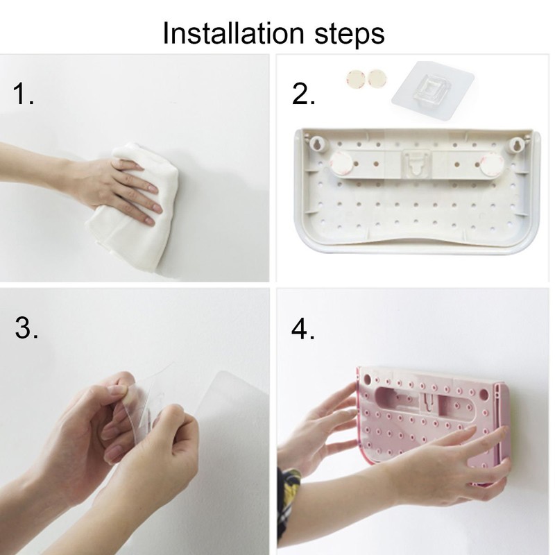 Laugh Cat 4 Pack Hanging Plastic Shoe Rack Wall Mount