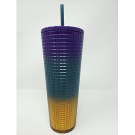 Starbucks Fall 2024 Harvest Gradient Grid Cold Cup Tumbler, Venti 24oz