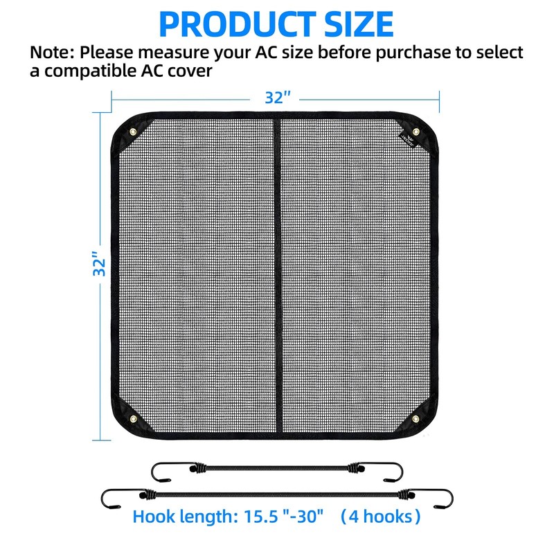 Air Conditioner Covers for Outside 32" x 32",AC Mesh Cover,