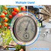 Thermometer Hygrometer with Gold Dial Garden Greenhouse Office Temperature Humidity