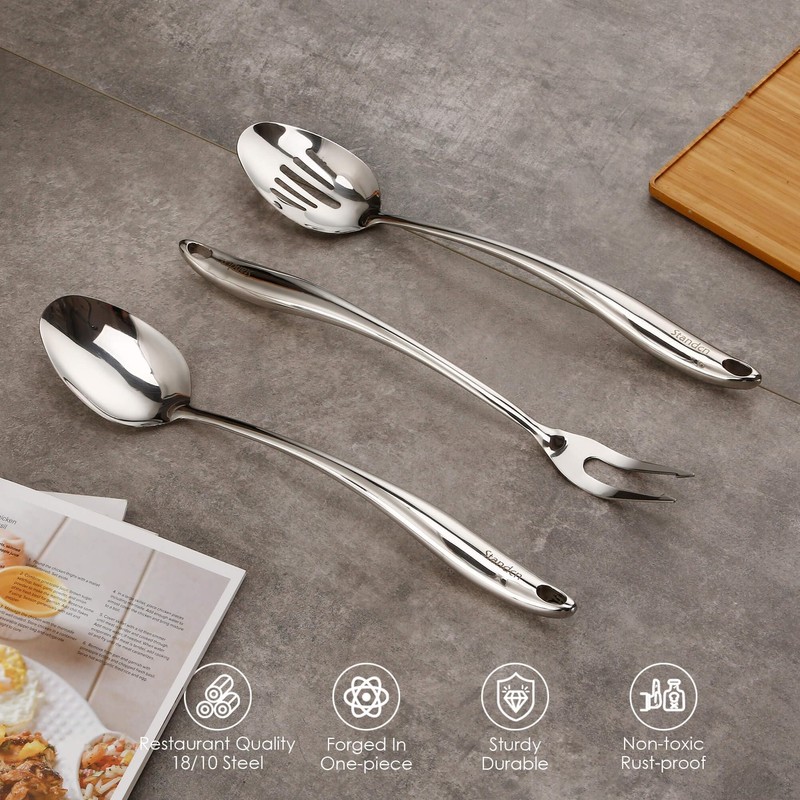304 Stainless Steel Kitchen Utensil Set - 9 PCS Serving