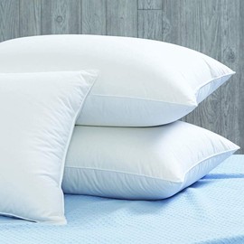 Cuddledown Dreamstead Premium Sleeping Pillow| European White Goose Down | 800 Fill Power | 300 Thread Count 100% Cotton Sateen Shell | Hypoallergenic | Handcrafted | Standard – Soft/Thin