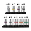 Vessel TD-BS16 Bit Set, 9-piece Socket, Socket H5, H5.5, H6,