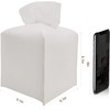 Tissue Box Cover, PU Leather Square Tissue Box Holder with