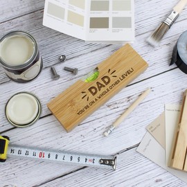 eBuyGB 2 in 1 Wooden Bottle Opener, Dad You're On A Whole Other Level Spirit Level Multi Tool, DIY Multitool, Birthday Gift for Dad