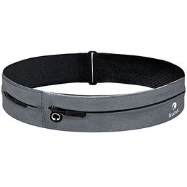 Vie polie Running Pouch, 3 Sizes to Choose from, No Shake, Large Capacity, Elastic Waist Pouch, Jogging Bag, Smartphone, gray, S