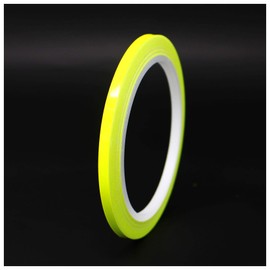 Finest Folia Decorative Shiny Strips for Car, Motorcycle, Boat, Model Making, Silver, Chrome, 10 Metres, neon yellow