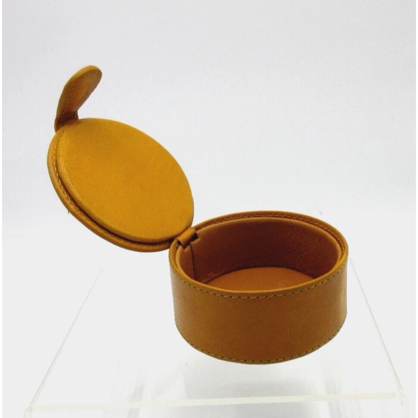 Graphic Image Jewelry Trinket Case Leather 3" Round Magnetic Tab