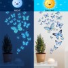 aupawdy Pack of 25 Fluorescent Stickers Butterflies Luminous Wall Sticker