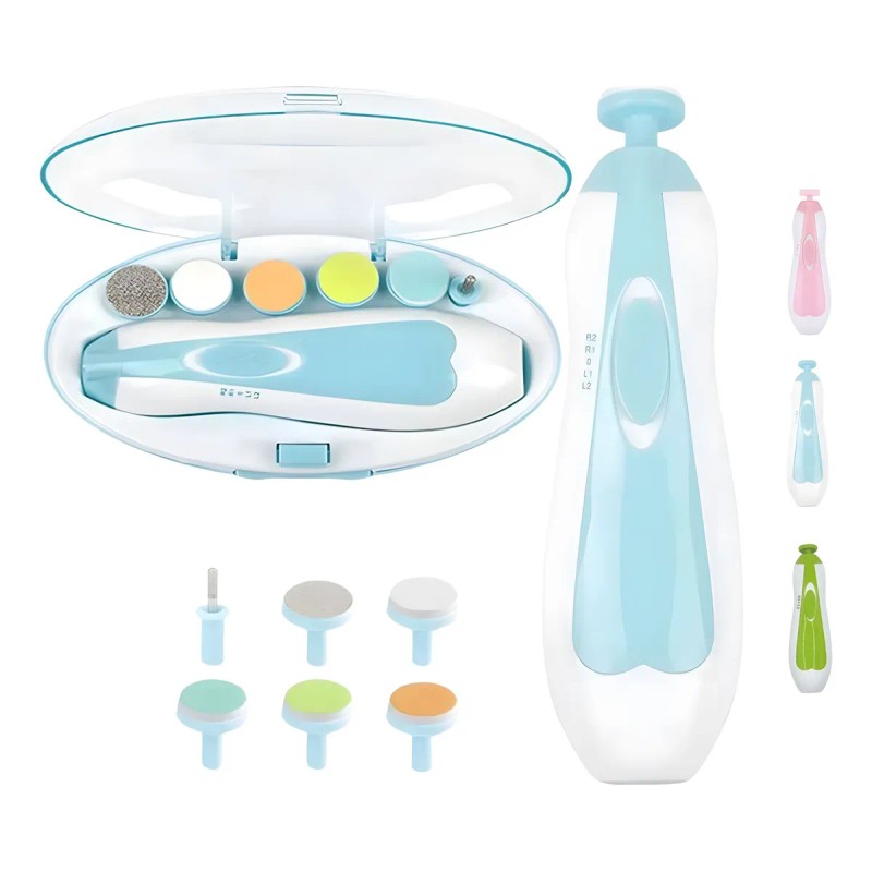 Kit Lima De Uñas Eléctrica Portátil Para Bebé Con Luz