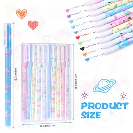 OFFCUP OFFCUP Flamingo Stifte, 10 Stück Flamingo Gel Pen Set, Gelstifte Bunt,Feine Spitze, Durchmesser der Spitze 0,38mm, für Schule, Büro, Zuhause Geburtstagsgeschenk Bürobedarf