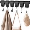 Pack of 6 S Hooks for Hanging with Leather Loop,