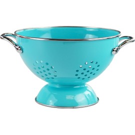 Calypso Basics by Reston Lloyd Powder Coated Enameled Colander, 1.5 Quart, Turquoise