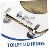 PENIKOKO Zinc Alloy Toilet Seat Hinges Set with Screws Soft