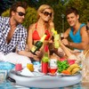 Inflatable Drink Holder 2-in-1 Floating Tray 8 Holes Large Capacity