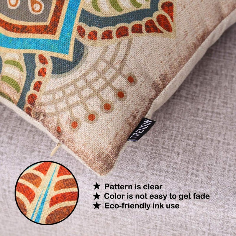 TRENDIN Fall Decorations Orange Hello Fall Pillow Cover 18x18 inch