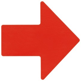 Brady ToughStripe Nonabrasive Direction Arrows Floor Marking Tape, 5" Length, 2" Width, Red (Pack of 100 Per Roll)