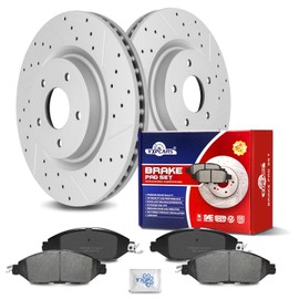 YXPCARS Ceramic Front Brakes Pad and Rotors Drilled Slotted Vented Replacement Disc Brake Kits for Nissan Pathfinder 2013-2020/ Murano 2015-2023, for Infiniti Qx60 2014-2020/ Jx35 2013