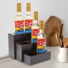 GOVOKOI Black Wood Coffee Syrup Rack Organizer, 3 Tier Syrup