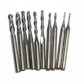 10PCS Ball Nose Twist End Mill Carbide End Mill Set Carbide Burrs Set Shank Diameter 1mm 1.5mm 2.0mm 2.5mm 3.175mm