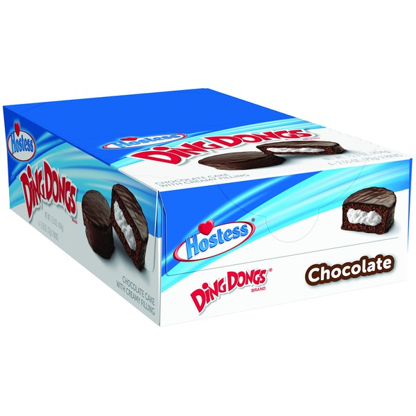Hostess Ding Dongs, Original Chocolate, 2.55 Ounce (Pack of 6)