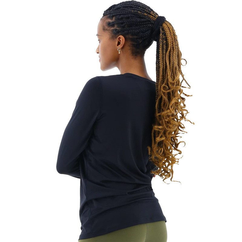 TYR Women's Standard Airtec Performance Long Sleeve Sport Tee, Black,