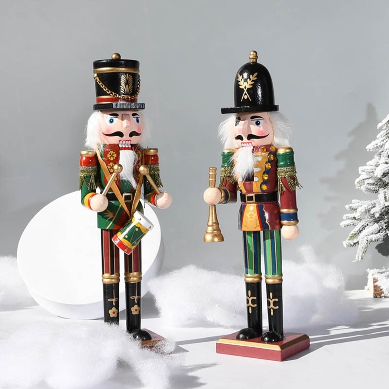 Christmas Wooden Nutcracker Figures 12 inch Nutcracker Ornament Christmas Decorations
