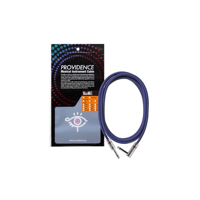 Providence LE501 Shielded Cable 1m S/L Plug (Straight/L Type), Blue