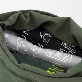 blue Saunaバッグ カーキ 24cm×26cm×12cm