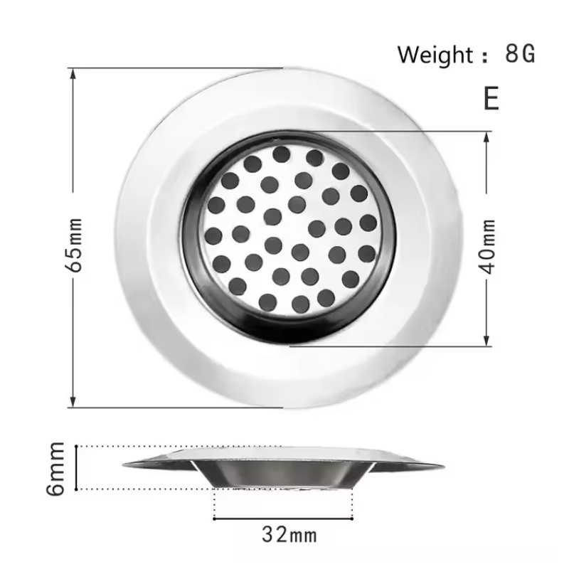 Stainless Steel Sink Strainer for Kitchen & Bathroom – Mesh