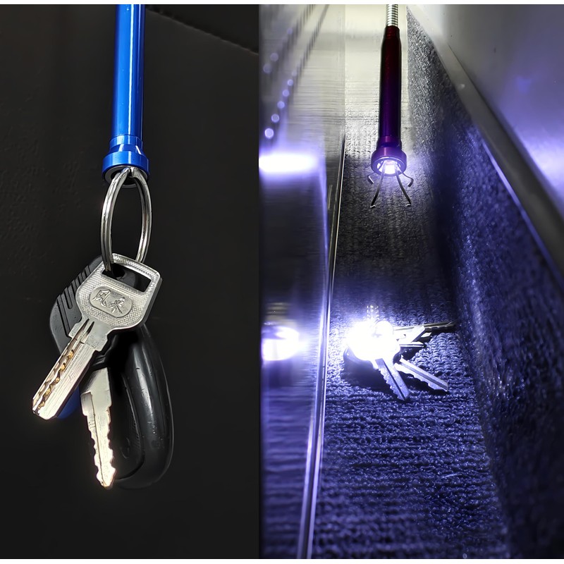 Flexible Magnetic Grabber Claw Pick Up Reacher Tool with LED