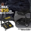 YELLOW JACKET Mechanic Rolling Stool 250 Lbs Capacity, Garage Stool