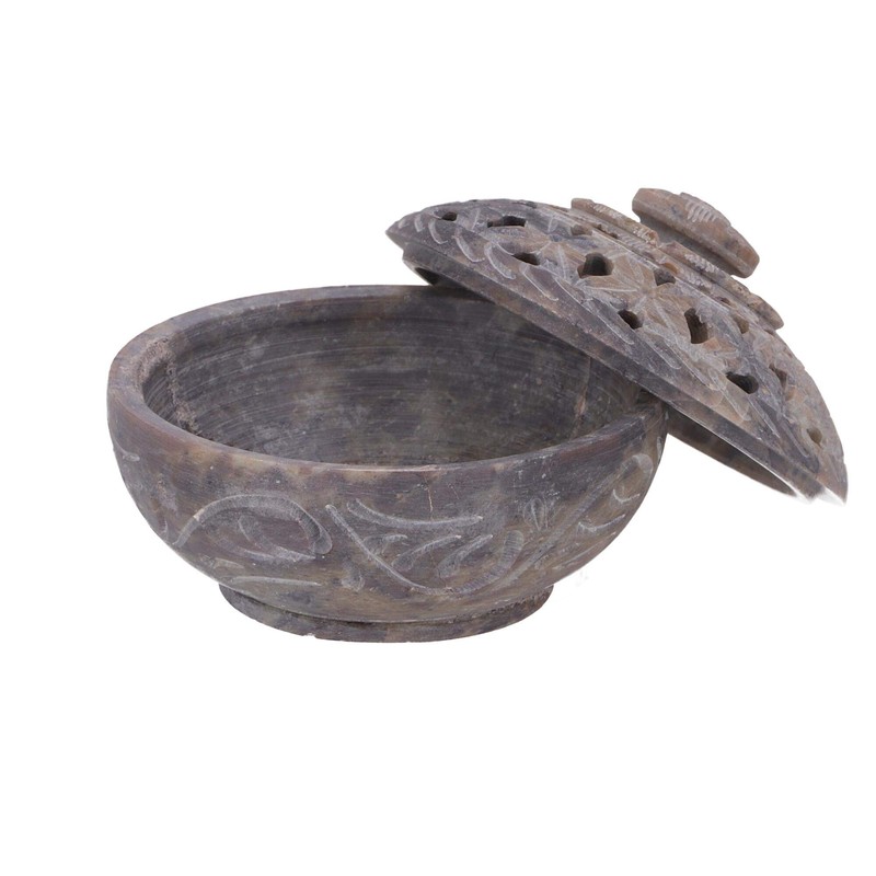 GURU SHOP Indian Incense Holder, Pot Pourri Bowl Made of