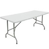 WePurchase 6ft Portable Plastic Folding Table, White