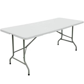 WePurchase 6ft Portable Plastic Folding Table, White