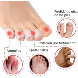La solución definitiva de SUFFIC para tus pies: 12piezas dedales ergonómicos de Silicona Gel ideales para tratar uñas encarnadas, ampollas y roces, dedos en martillo