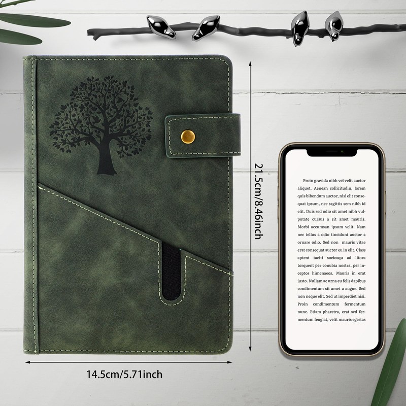 Thboxes Thick A5 Journal Notebook Lined, 360 Pages Hardcover Leather