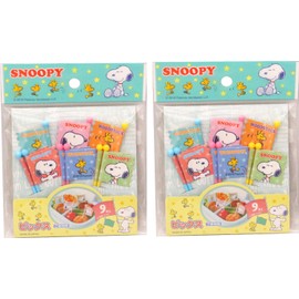 Torune Snoopy Picks, Made in Japan, Set of 9 x 2