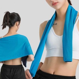 Gym Wet Dry Towel Home Outdoor Aqua Towel Washing Exercise Sweat Towel Gift summer gray 2ea