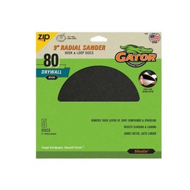 Gator 9" Silicon Carbide Hook and Loop Drywall Sanding Disc 80 grit Medium 5 Pk.