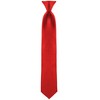 boxed-gifts Clip on Ties for Men - Premium Red Solid