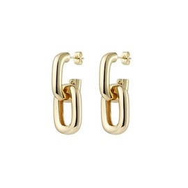 Lucoro 18K Gold-Plated Hoop Earrings for Women - Elegant, Timeless Design for Any Occasion, Women's Jewellery, Metal, No Gemstone