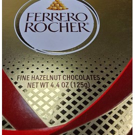 FERRERO 6 Ct  Ferrero Rocher Fine Hazelnut Chocolate Candy Valentine 4.4oz 10pc Per Hear