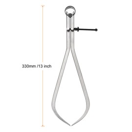 sourcing map Spring Joint Caliper 12 inch / 300mm Adjustable Spring Outside Caliper with Solid Nut for Wood Turning Lathe Work