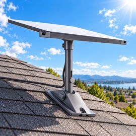 Starlink Gen 3 Wall Mount Kit for Satellite Dish Installation – 12-Inch Metal Bracket with Pipe Adapter for Roof and Exterior Walls
