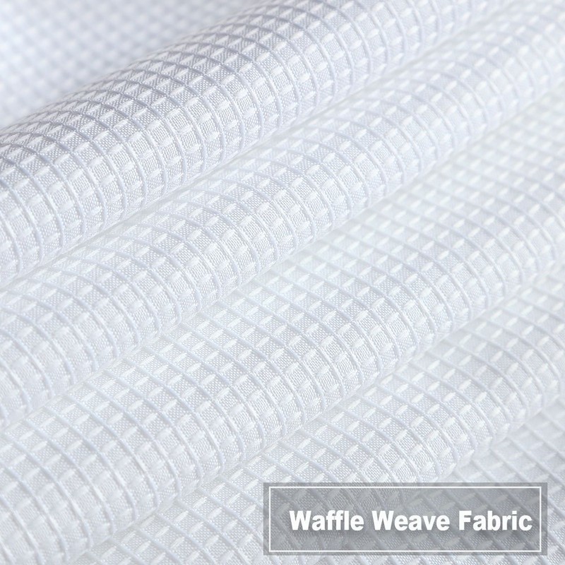 NANAN Curtain Valance,Waffle Weave Waterproof Window Valance for Bathroom,Rod Pocket