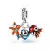 Minimalist Charm Jewelry Octopus Fish Charm, Animal Charm, Sea Charm,