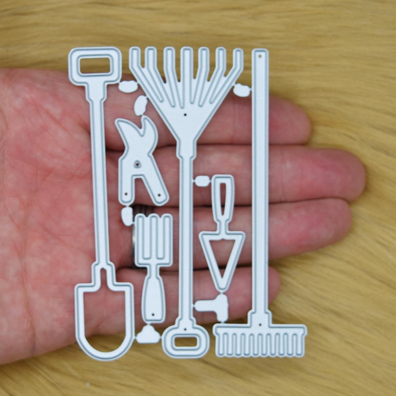 6 Piece Gardening Tools Metal Cutting Dies Set, Tool, Scrapbooking,