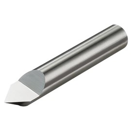 Micro 100 RTC-250-14 Engraving Cutter - Tipped Off - Single Ended, 30° Included Angle, 1/4" Shank Dia, .004" Offset, 1/2" Split Length, 4" OAL, Uncoated
