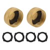 HYDRO MASTER 0712901 Brass Garden Hose Cap, 2 Pack of